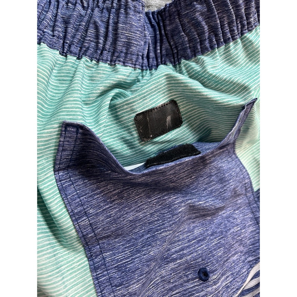 Hurley Swim Trunks Mens 2XL XXL Green/Blue Bathing Suit Board Shorts Stretch - Picture 8 of 11